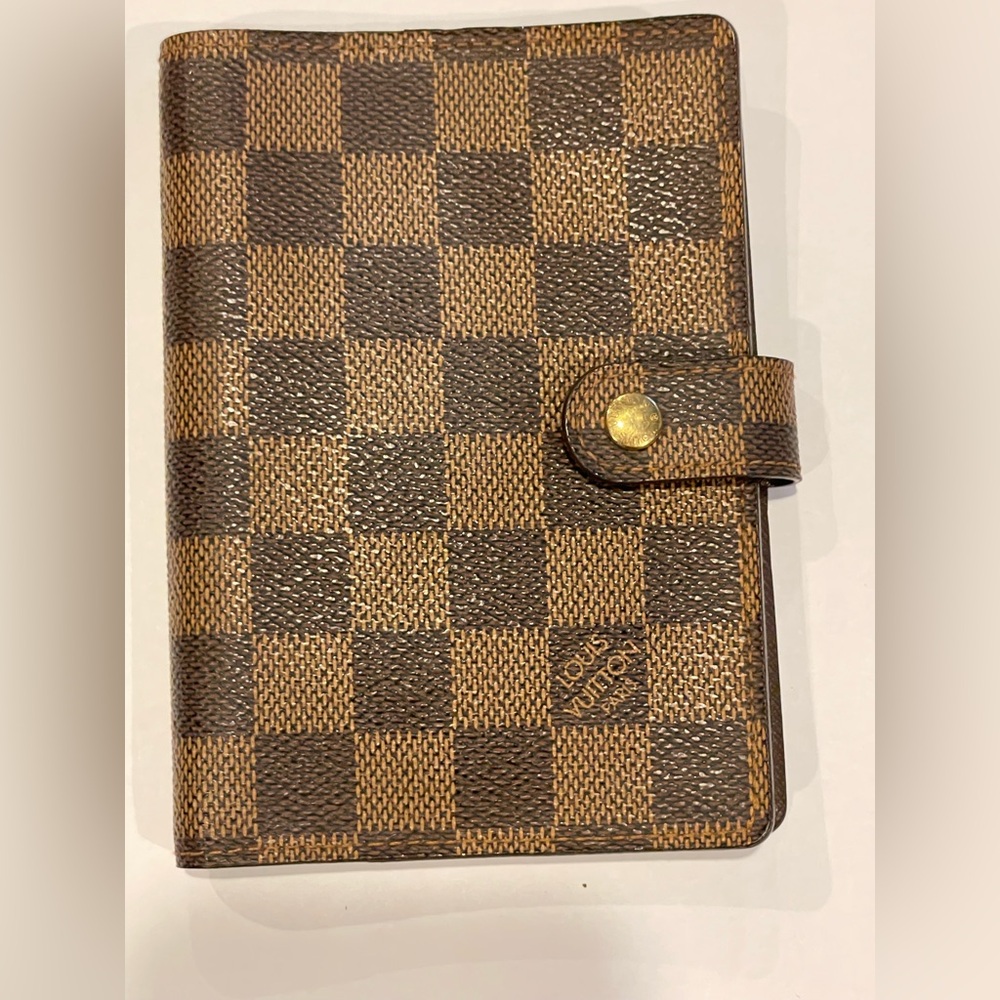 Louis Vuitton Damier Ébène Small Six-Ring Agenda Cover Used Excellent Condition
